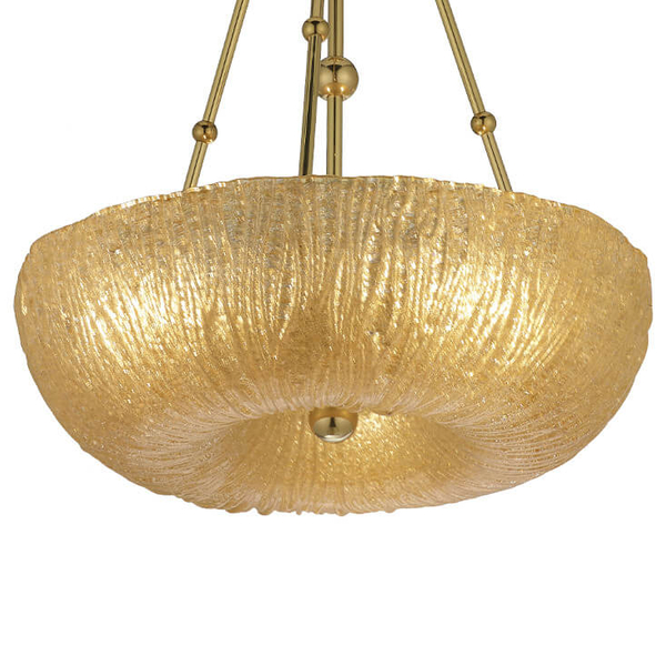 Wisząca lampa Button 8174 regulowana zawieszana półokrąg szklana złoty