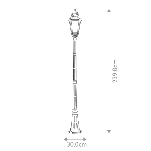 Stojąca lampa do ogrodu Baltimore BT5-L Elstead zewnętrzna IP44 brązowa