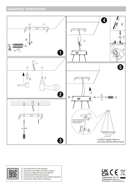 Żyrandol designerski L&-197639 Light& LED 88W 3000K ring złoty