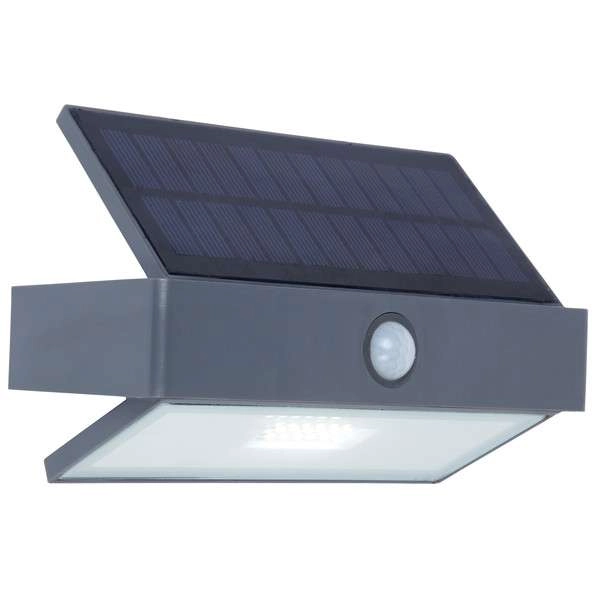 Zewnętrzna LAMPA solarna ARROW 6910601335 Lutec ogrodowa OPRAWA elewacyjna LED 2W 5000K outdoor IP44 szara