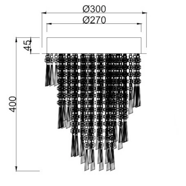 Sufitowa lampa Pomp R67341106 LED 18W 2700-6500K przezroczysty chrom