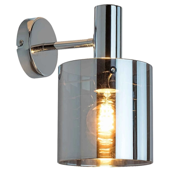 Loftowa LAMPA ścienna DONATI 5248 Rabalux szklany kinkiet do salonu chrom