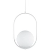 Lampa wisząca nad wyspę Koban KOB111P0 okrągła do salonu biała