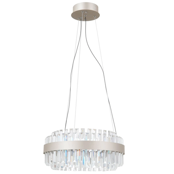 Lampa zwis Horna PND-34386-1-CH-CL LED 36W 3000K szampański przezroczysty