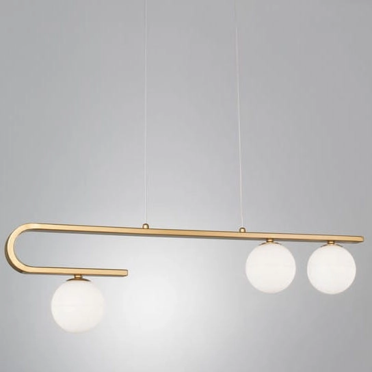 Modernistyczna LAMPA wisząca PEREZ LE41750 Luces Exclusivas metalowa OPRAWA loftowy ZWIS kule balls biae zote