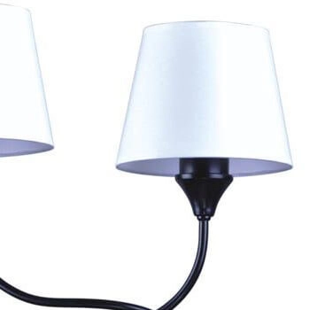 Podwójny kinkiet ścienny Tabor K-3413 Kaja tkanina biała czarna