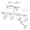 Lampa sufitowa Sharp 817100431 Trio 4 punkty światła regulowane biała