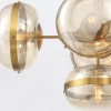 Szklana lampa wisząca Nottingham QN-NOTTINGHAM-10LP-AB złoty przezroczysty