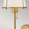 Lampa ścienna do jadalni Clarke HK-CLARKE1-DBR-OW z włącznikiem mosiądz