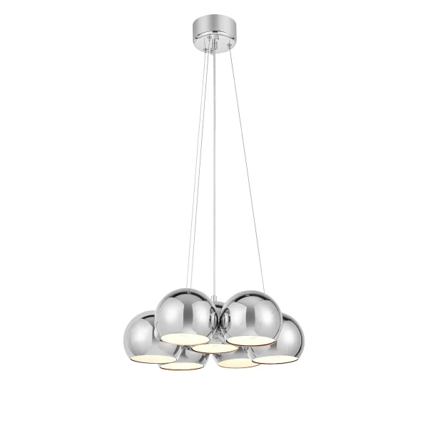 Lampa wisząca CUPOLO chrom 109167 7xE14 kulista molekułowa do salonu