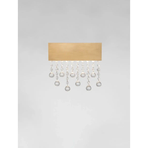 Kryształowy kinkiet ścienny OLEVIRA LE45147 LED 15W glamour złota