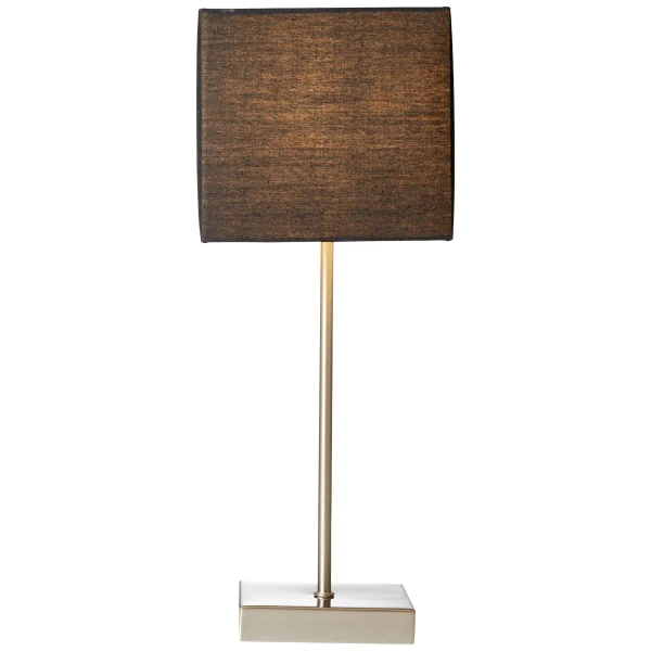 Stołowa lampa z abazurem Aglae 94873/63 antracyt srebrny