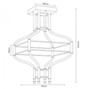 Metalowa lampa wisząca Alha 9054 Dohar LED 2700-6000K salonowa czarna biała