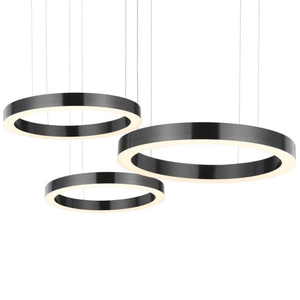 Pierścieniowa lampa wisząca Circle ST-8848-40+60 black Step LED 279W ringi czarne