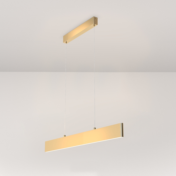 Podłużna lampa wisząca LED 23W 3000K listwa belka złota STEP OUTLET