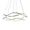 Salonowa lampa wisząca Twist LP-1982/1P GD LED 50W 3000-6000K złota