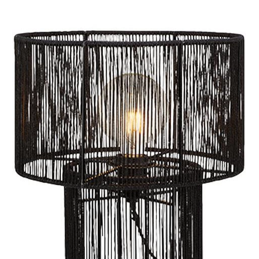 Stojąca lampa stołowa Soga 108768 Markslojd salonowa juta czarny
