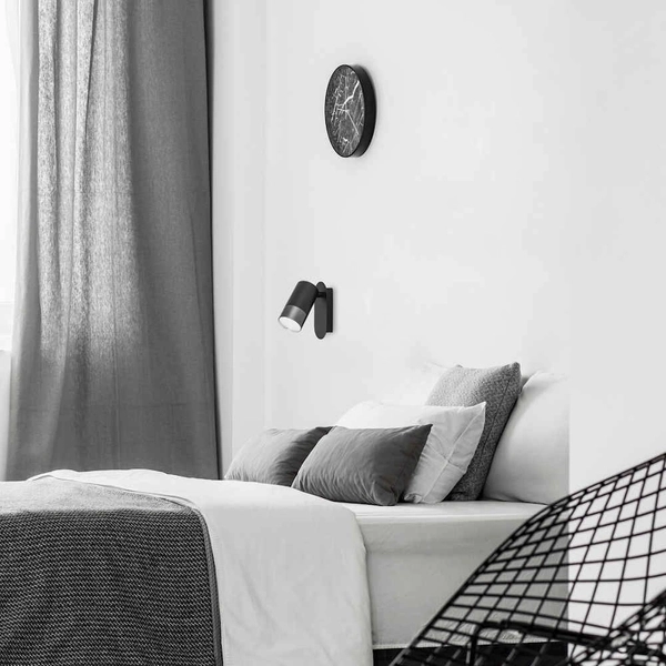 Nowoczesna LAMPA ścienna ZIRCON 5069 Rabalux regulowany kinkiet tuba do sypialni czarna