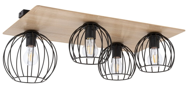 Plafoniera loftowa Cyber 32360 przysufitowe kule metalowe czarne