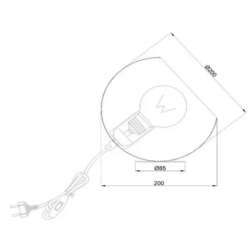 Metalowa lampka nocna Doredos 51500/20/38 Lucide z wtyczką beżowa