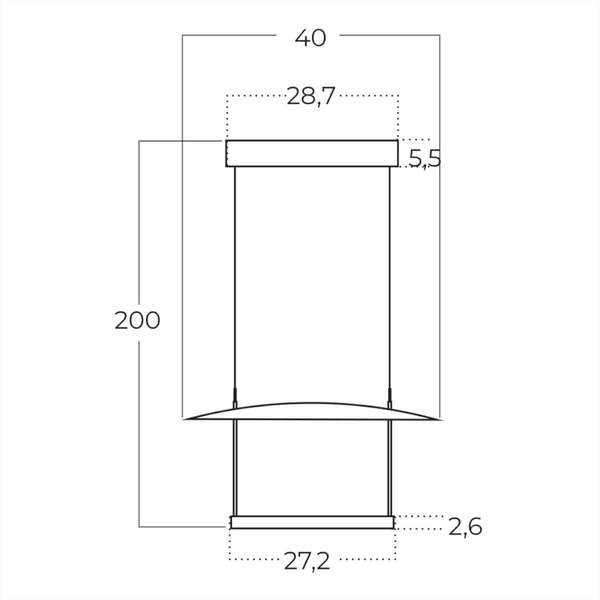 Wisząca lampa salonowa PORTOFINO AZ5636 Azzardo LED 23W 3000K biały czarny