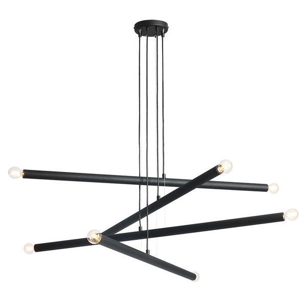 Loftowa lampa wisząca TUBO 1072P1 Aldex metalowe tuby kaskada czarna