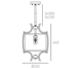 Abażurowa LAMPA wisząca FARO P01039NI Cosmolight stylowy zwis do salonu nikiel biały