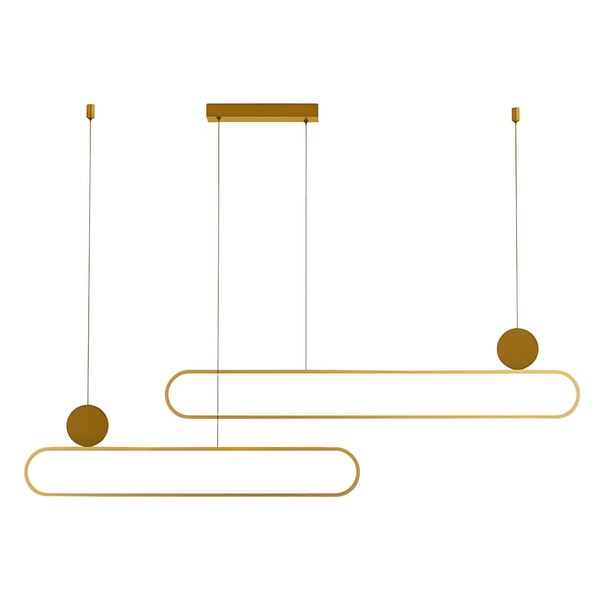 Geometryczna lampa wisząca NIKODEMO AZ5780 Azzardo LED 60W 3000K złoty