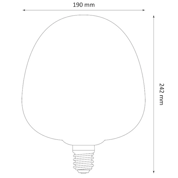 Klimatyczna żarówka dekoracyjna DecoVintage 317834 Polux S19 LED E27 bańka 4W 260lm 230V biała ciepła