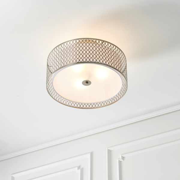 Lampa sufitowa Cordero 81966 Endon ażurowa okrągła metal nikiel