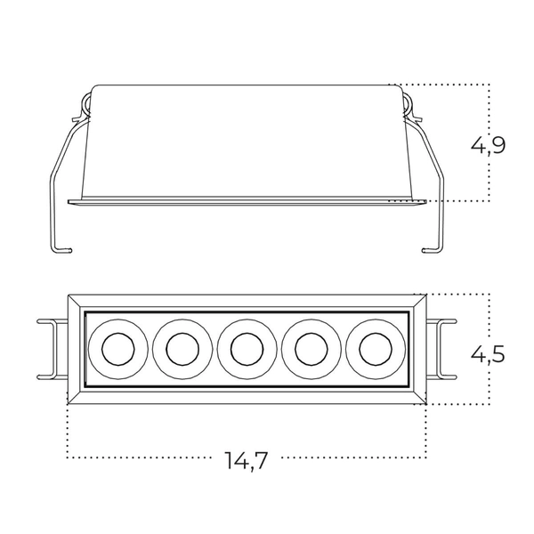 Salonowa lampa Tetris AZ6276 Azzardo LED 10W 3000-6000K podtynkowa czarna