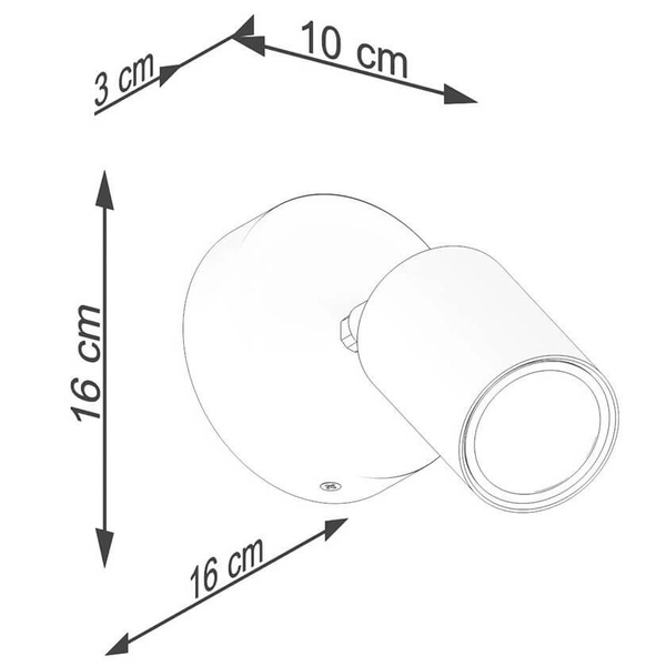 Lampa ścienna naturalna Verdo SL.1285 tuba drewniana biała