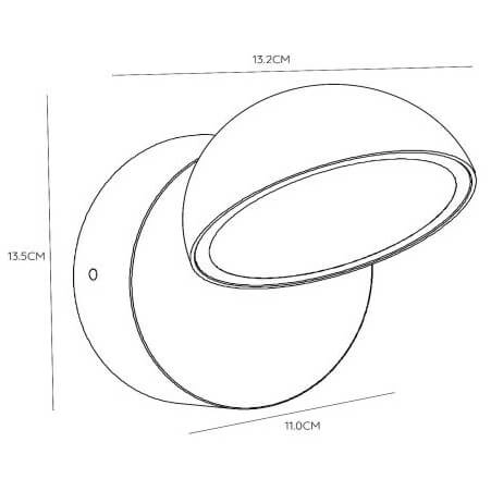 Ścienny kinkiet z czujnikiem Finn 22865/12/31 LED 12W 3000K IP54 biały