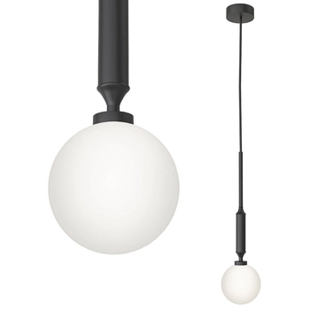 Szklana lampa do sypialni Ero I wisząca kula ball biała