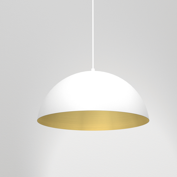 Skandynawska lampa wisząca Beta do przedpokoju biała złota