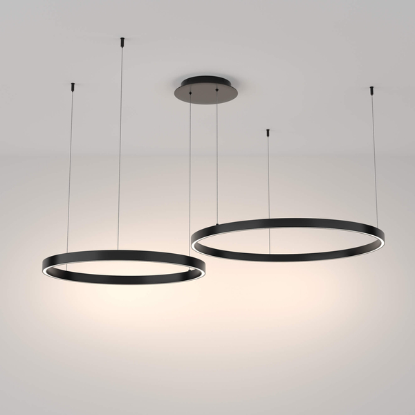 Lampa wisząca okrągła Rim MOD058PL-L74B4K LED 88W 4000K ringi czarne