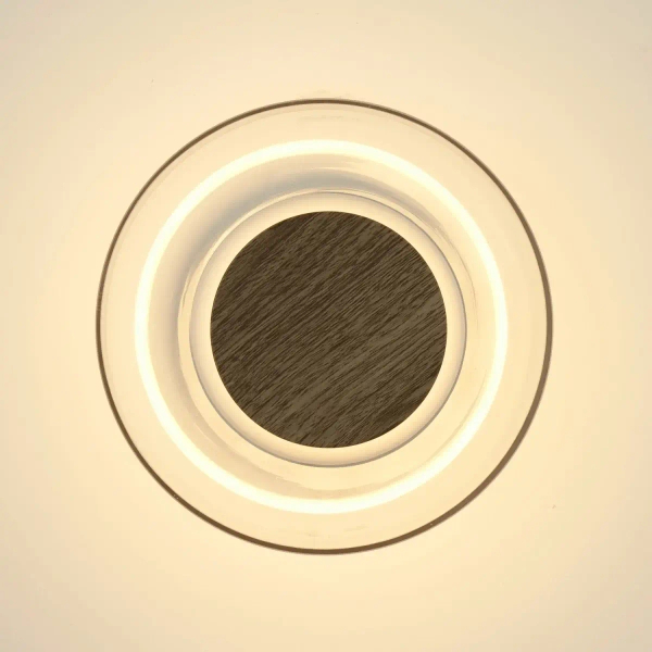 Kinkiet ścienny minimalistyczny DONUT ST-5072W brąz transparentny szklany LED 6W do holu