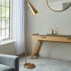 Lampa podłogowa z włącznikiem nożnym Karna 107528 mosiężna