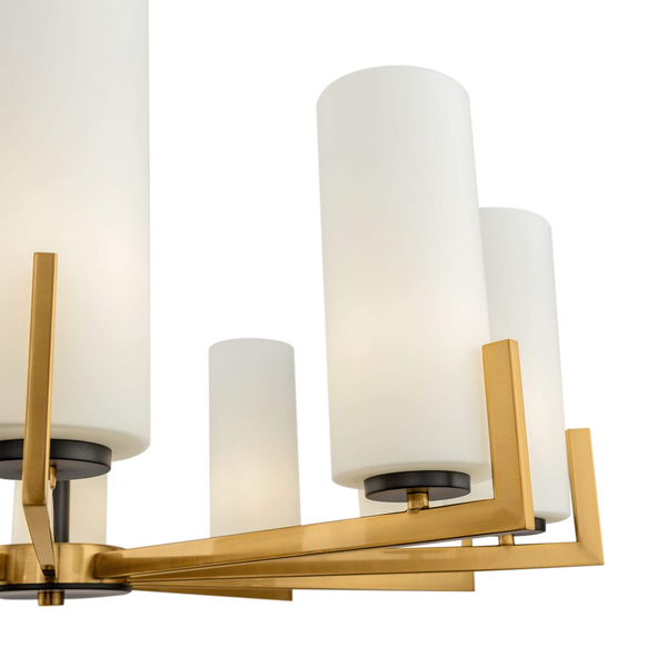 Zwisowa lampa Fortano MOD089PL-10BS szklana mosiądz