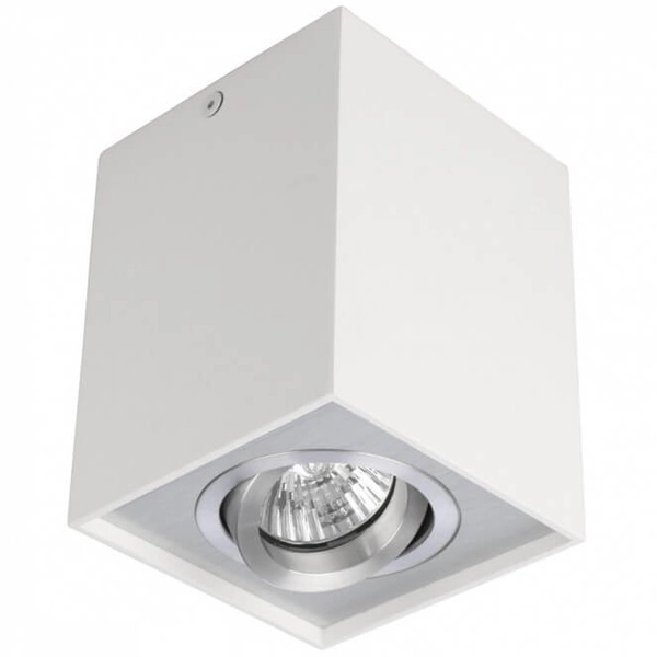 Kierunkowa lampa sufitowa Eloy AZ0872 cube do jadalni aluminium biała