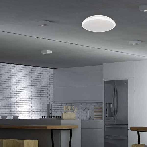 Łazienkowa LAMPA sufitowa TERMA ML6401 Milagro okrągła OPRAWA metalowa LED 18W 4000K plafon IP44 biały