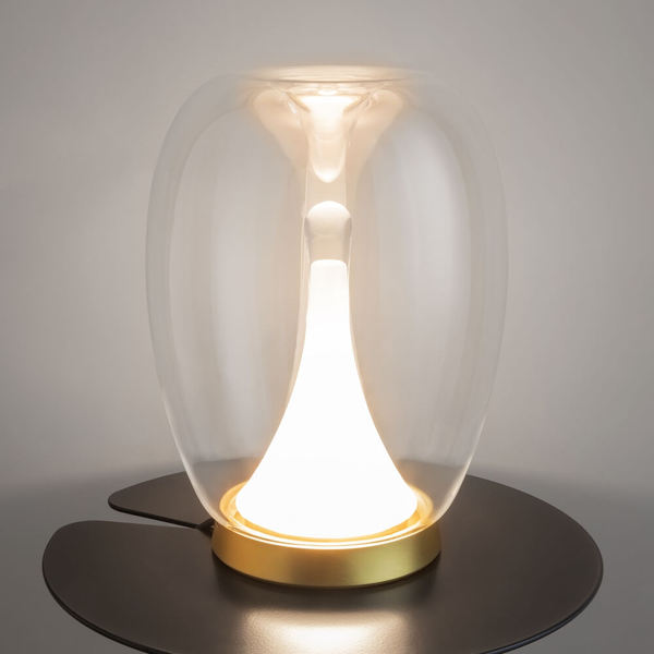Nocna lampka Splash MOD282TL-L15G3K1 LED 9W 3000K złota przezroczysta