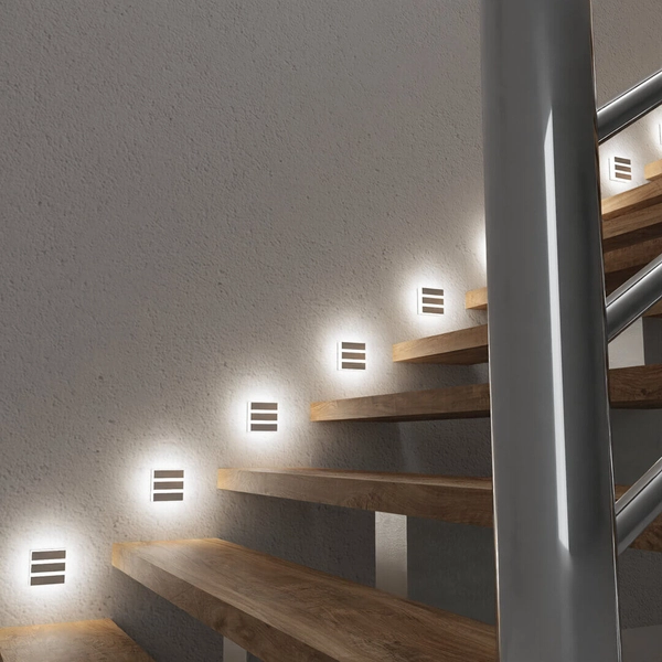 Ścienna lampa schodowa Vox EKS6165 Eko-light LED 0,6W 4000K biała srebrna