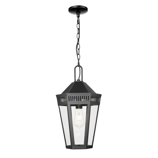 Zewnętrzna lampa wisząca Funchal P01156BK IP23 czarna