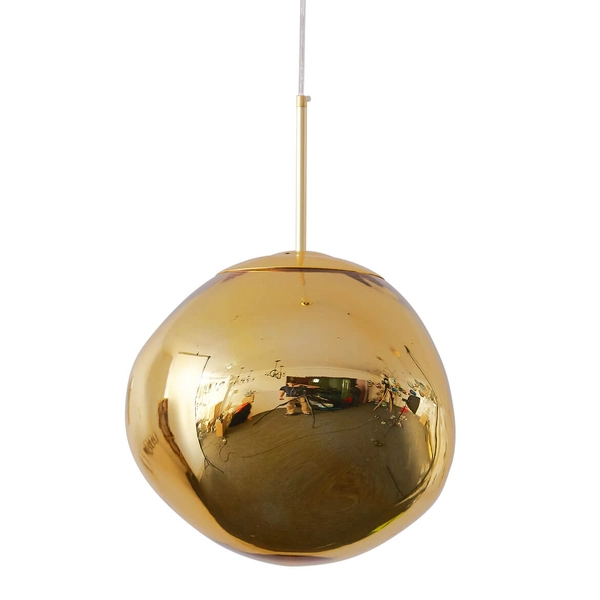 Wisząca połyskująca lampa GLAM MP-1239-280 gold do salonu kula złota