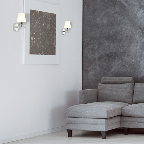LAMPA ścienna LEE ML6383 Milagro szklana OPRAWA kinkiet chrom biały