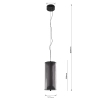 Zwisająca szklana lampa Aeris LP-2137/1P SM LED 16W CCT przydymniona czarny
