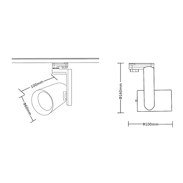 Metalowa lampa 3-faz do szyn TIMOR ML1114 LED 10W 3000-4000K biała