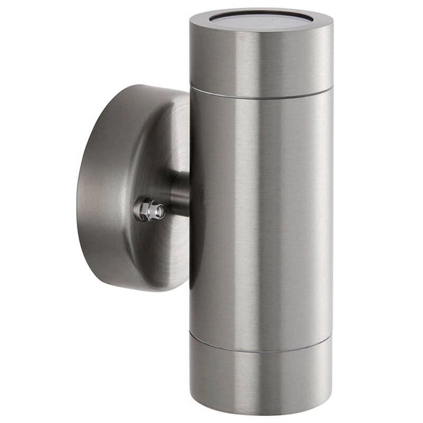 Lampa ścienna do ogrodu Palin 101350 tubka metalowa IP65 srebrna