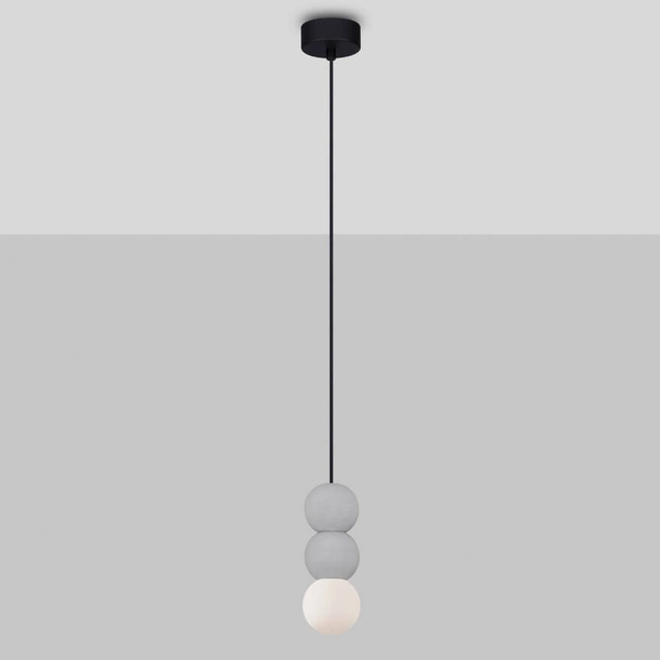 Wisząca lampa nad stół IBAGUE LE44663 do jadalni kule szara biała